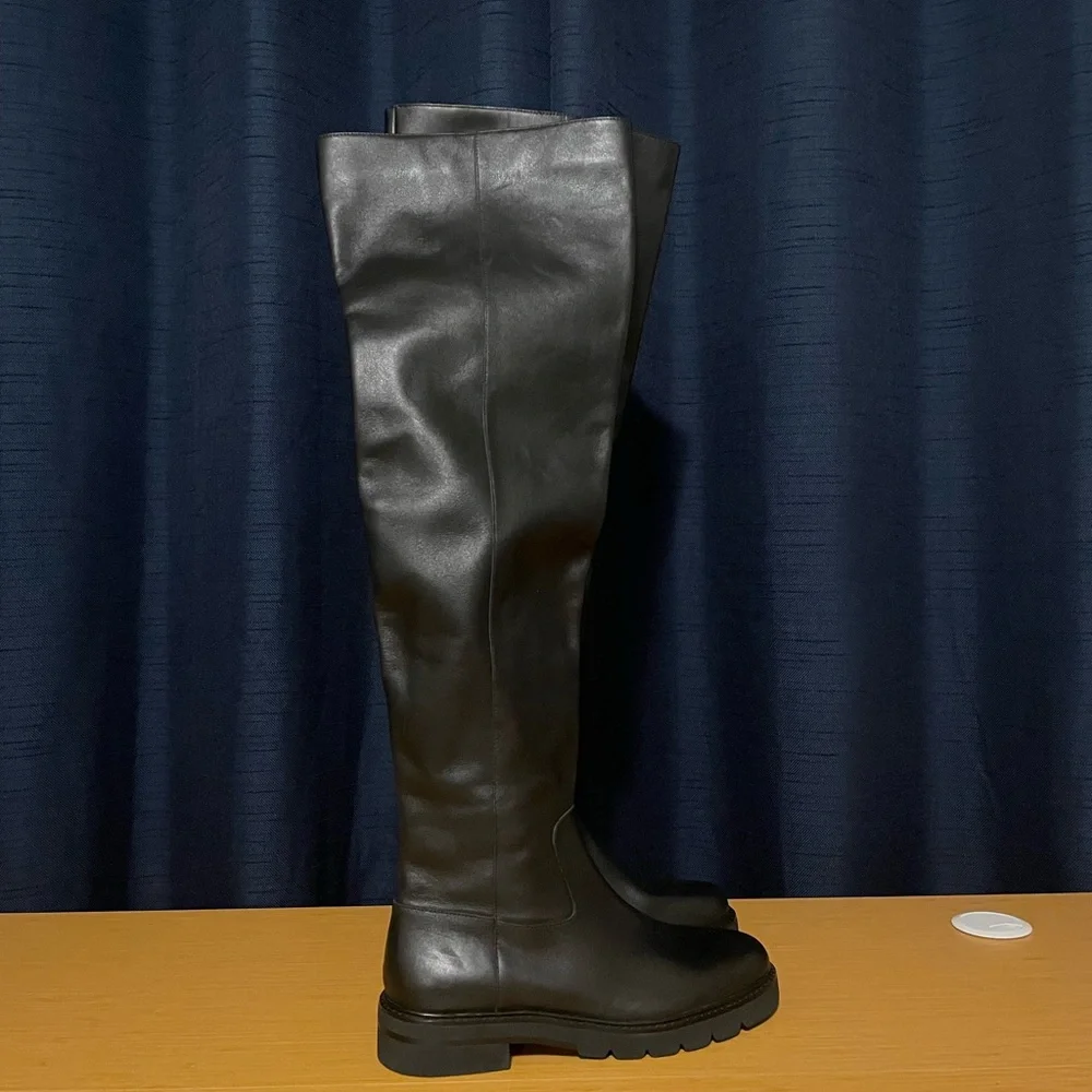 Stuart Weitzman Chicago Leather Over-the-knee Boots Black